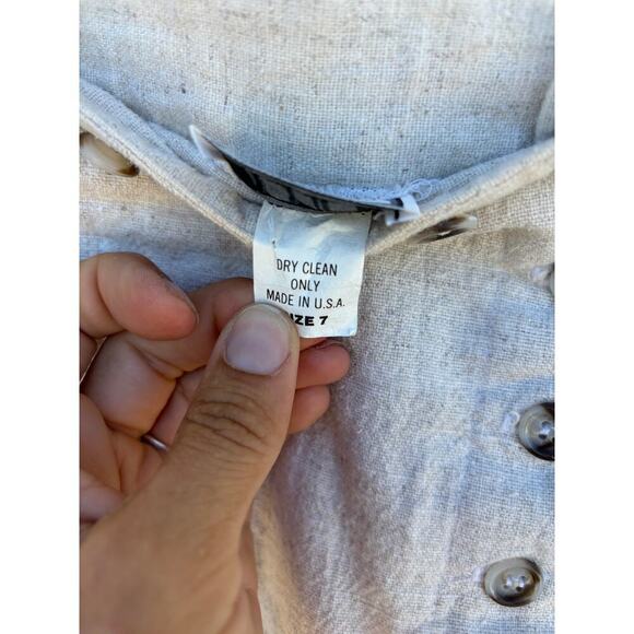 Joule Linen‎ Shorts, Oat Colored, Sailor Button Front, High Waisted, Girls Sz 7 - Picture 3 of 4